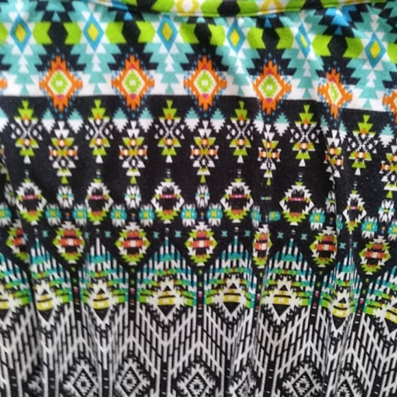 Dolce Donna Tribal Pattern Boho Maxi Dress Medium - Picture 9 of 12